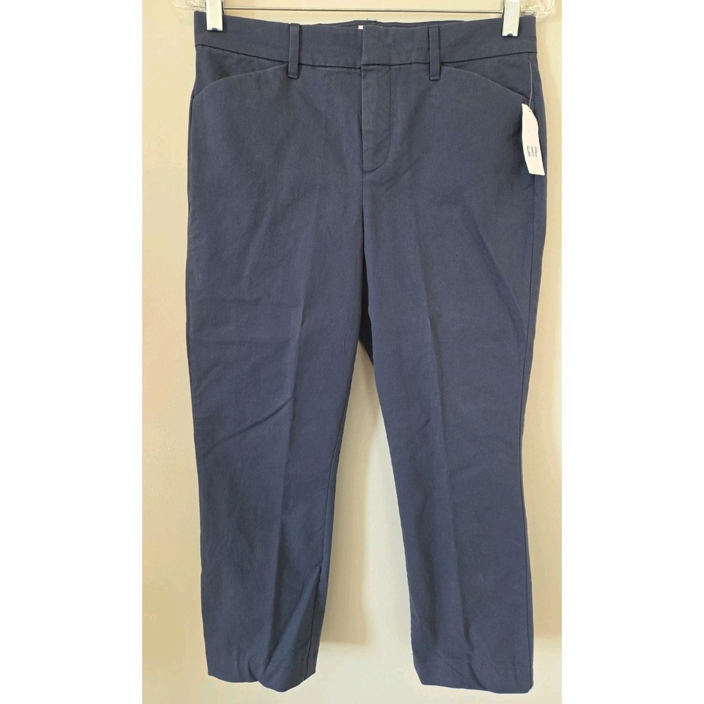 Gap Pants Signature Skinny Ankle Khaki Blue Office Womens Size 4